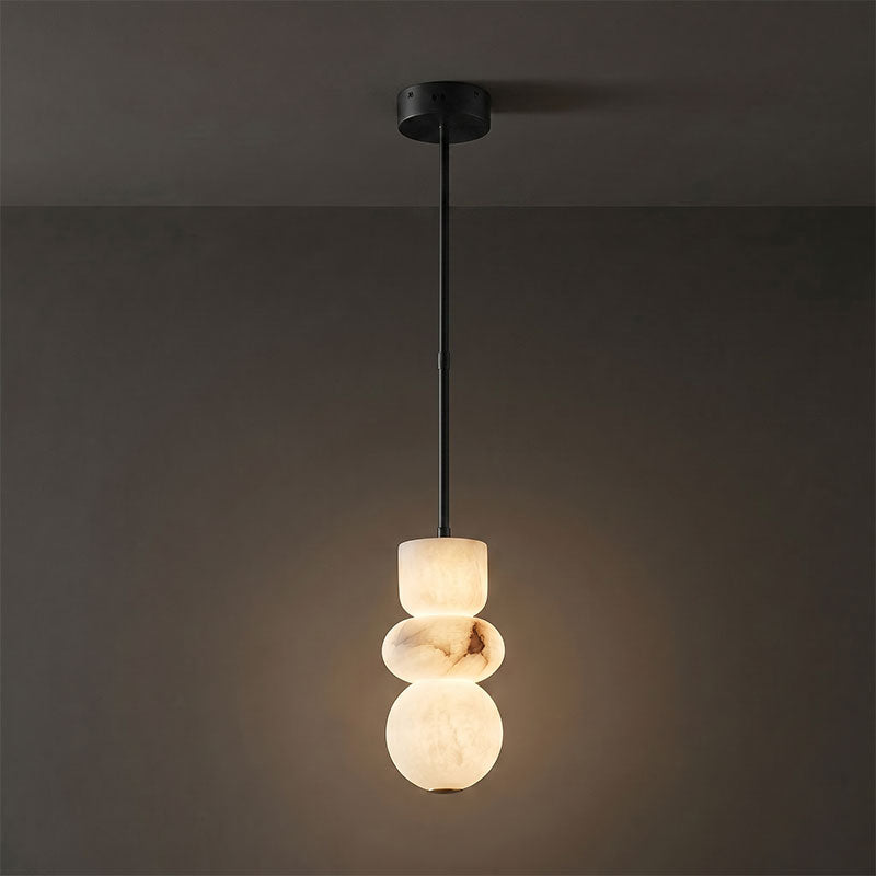Alabaster Totem Pendant Lamp