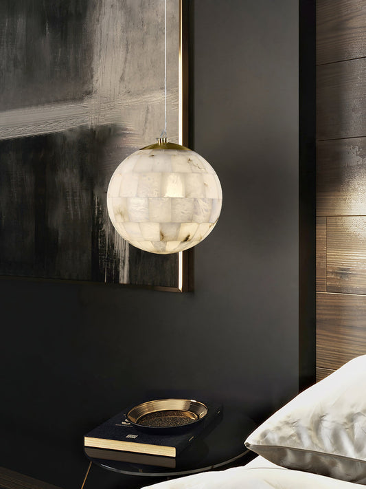 Alabaster Ball Alabaster Pendant Light