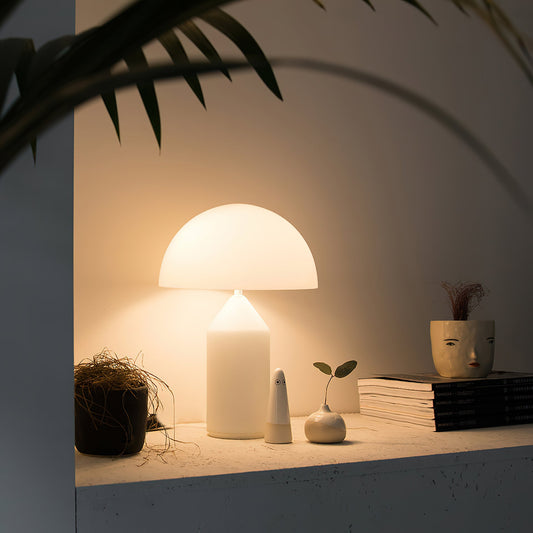 Mushroom Dome Glass Table Lamp