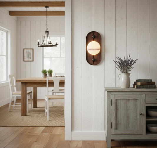 Bezel Alabaster Wall Lamp