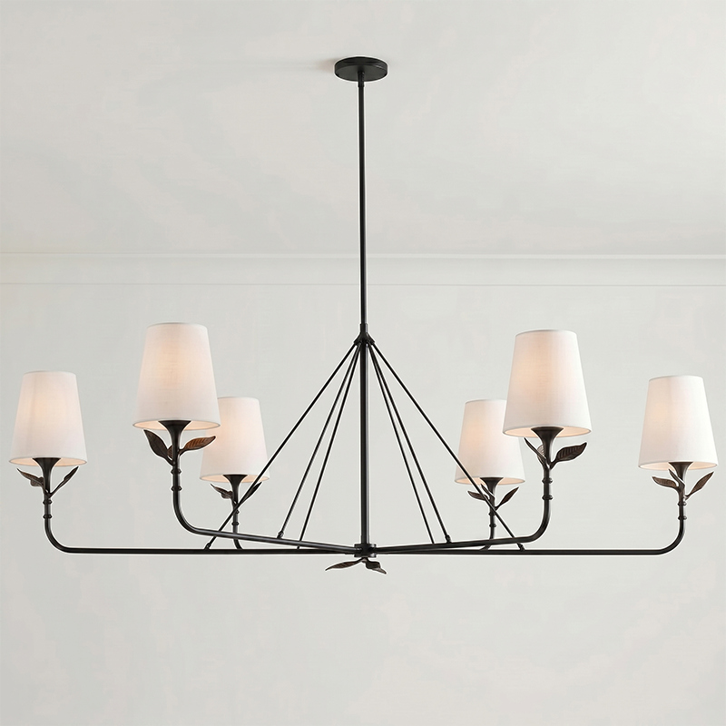 Branching Leaf Linear Chandelier