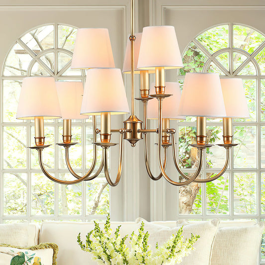 Jeremiah Vintage Brass Chandelier