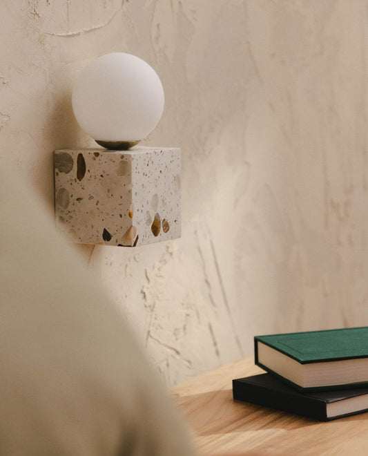 Lunas Terrazzo Cube Wall Sconce