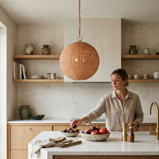 Miramar Rattan Round Pendant Lamp