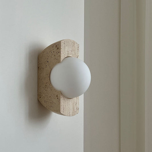Neptune Travertine Wall Lamp