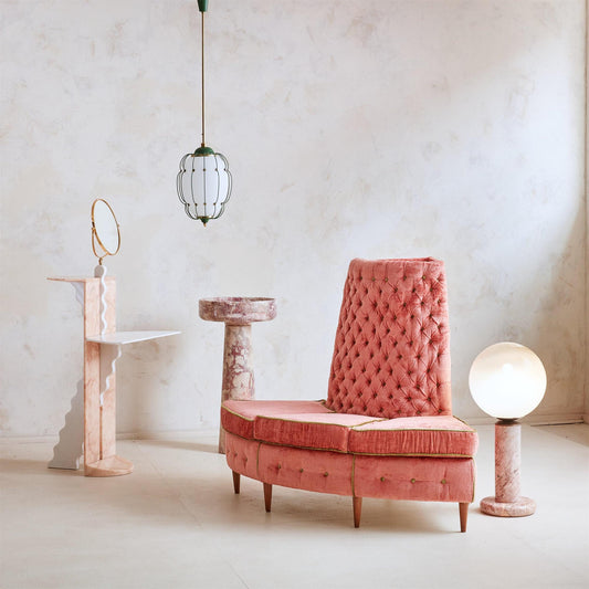 Nordlux Lilly Pink Marble Table Lamp