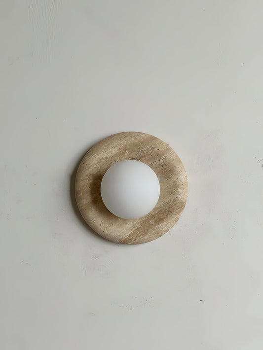 Orli Travertine Marble Sconce