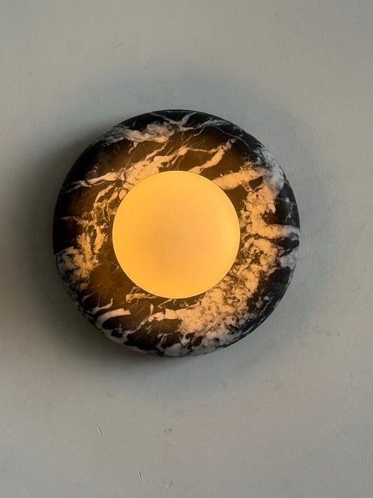 Orli Black Marble Sconce