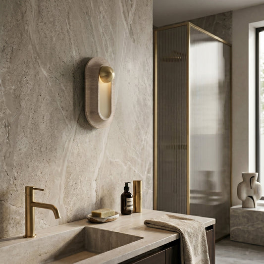 Pfaffikon Travertine Wall Sconce