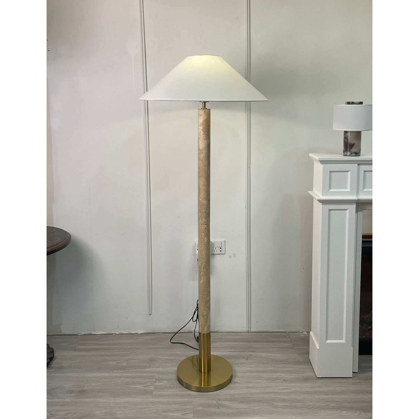 Sterling Travertine Floor Lamp