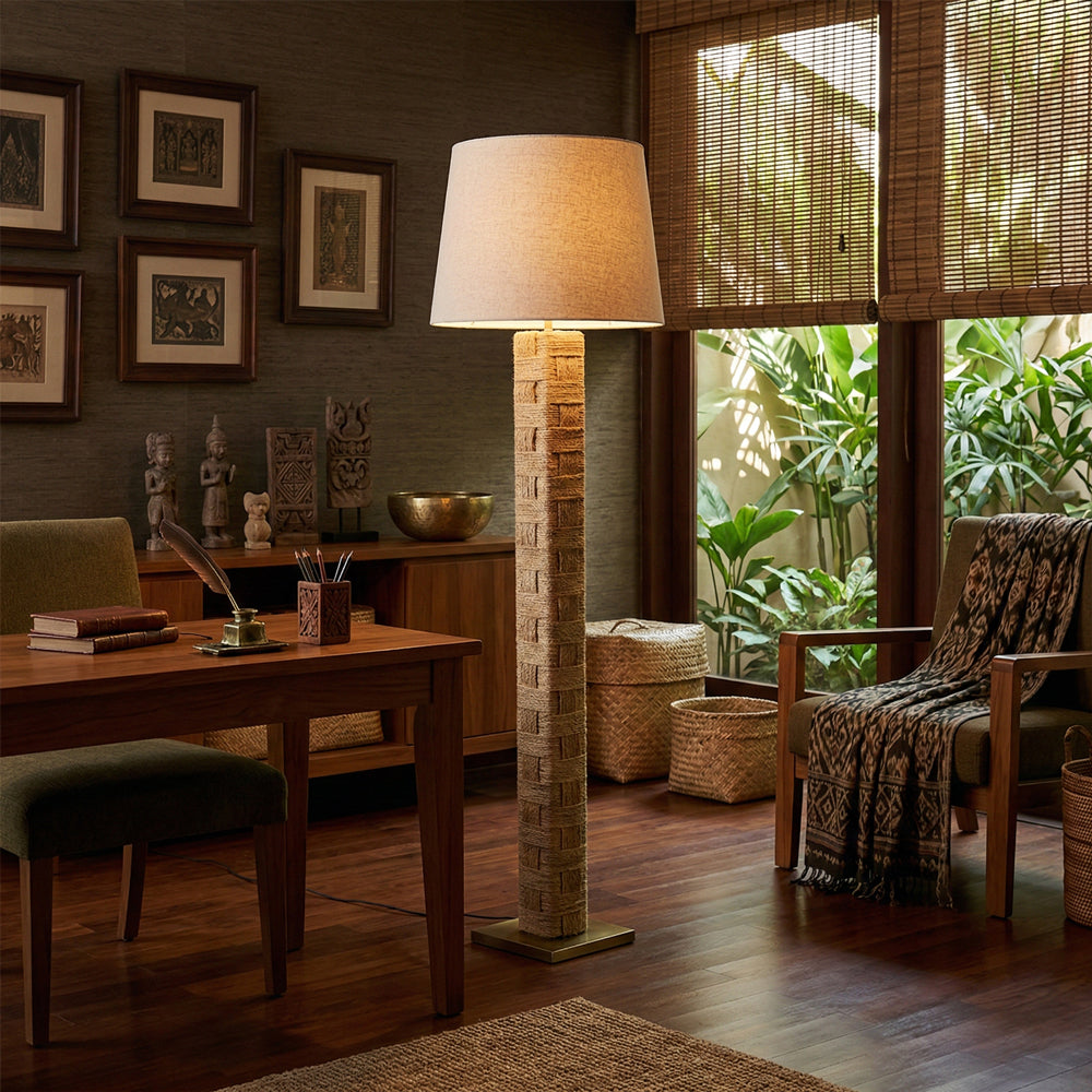 Textile Block Floor Lamp