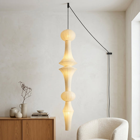 Washi Paper E Pendant Swag Lights