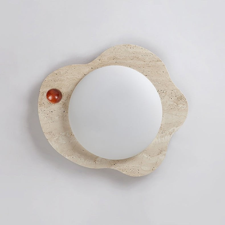 Aeolian Bloom Travertine Ceiling Light