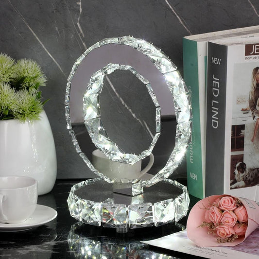 Crystal Rings LED Table Lamp