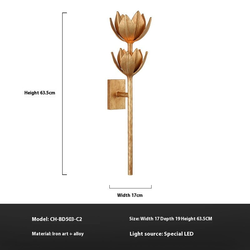 Decorative Floral Wall Sconce Light