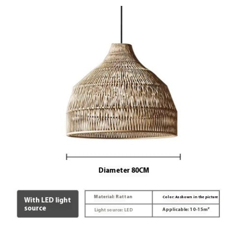 RusticWeave Hemp Rope Pendant Light