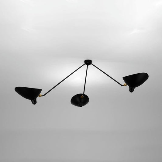 Three-Arm Sculptural Ceiling Light
