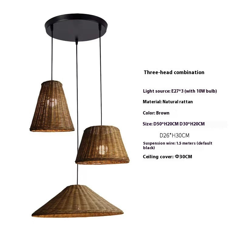 Zen Rattan Wabi-Sabi Pendant Light