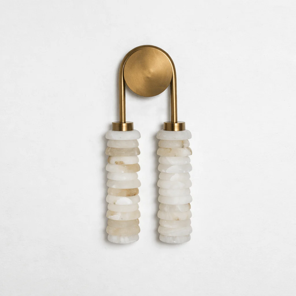 Payson Double Alabaster Wall Lamp
