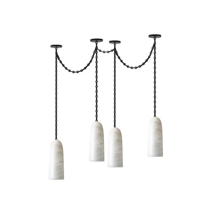 Figure Spanish Chain Alabaster Chandelier