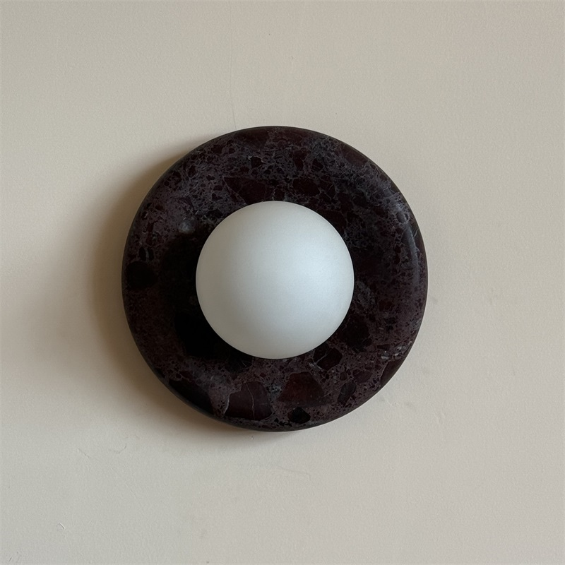 Orli Deep Purple Red Marble Sconce