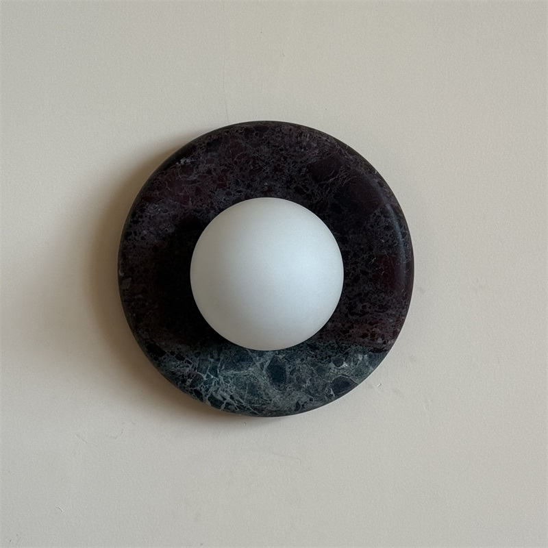 Orli Deep Purple Red Marble Sconce