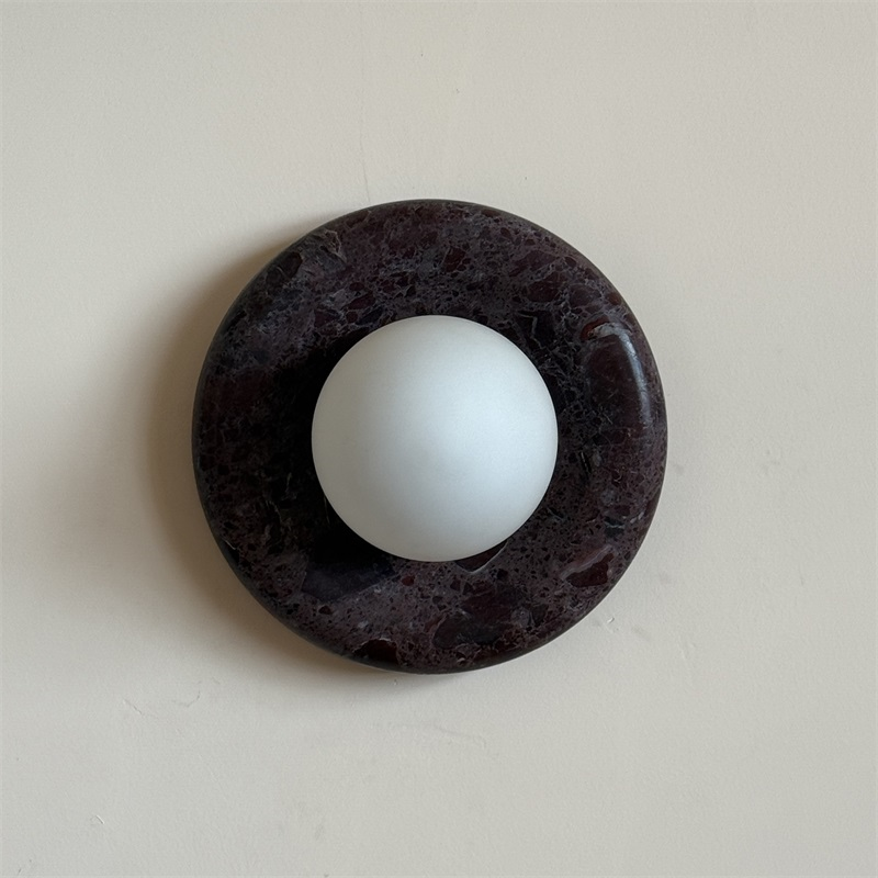 Orli Deep Purple Red Marble Sconce