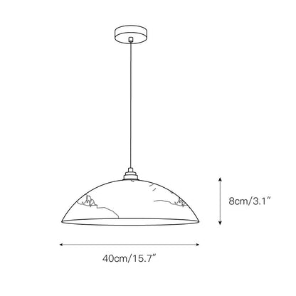 Alabaster Dome Alabaster Pendant Light