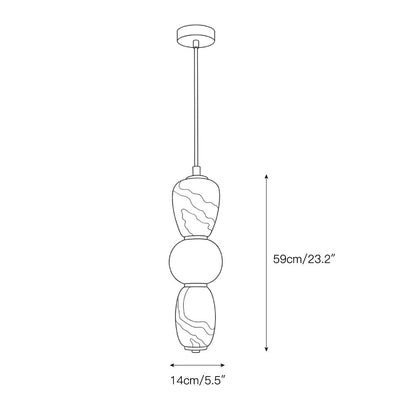 Alabaster Pendulous Pearl Pendant Lamp