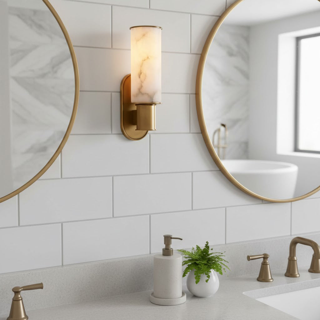 Harlin Vertical Alabaster Sconce