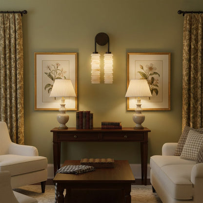 Payson Double Alabaster Wall Lamp
