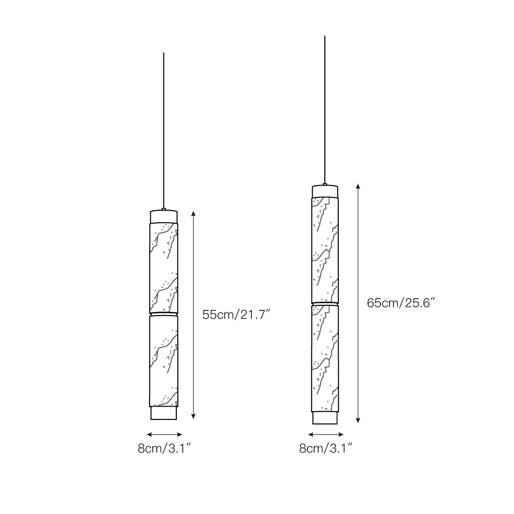 Alabaster Strip Alabaster Pendant Light