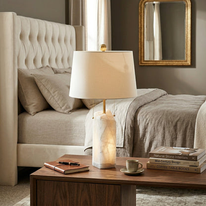 Raw Alabaster Table Lamp