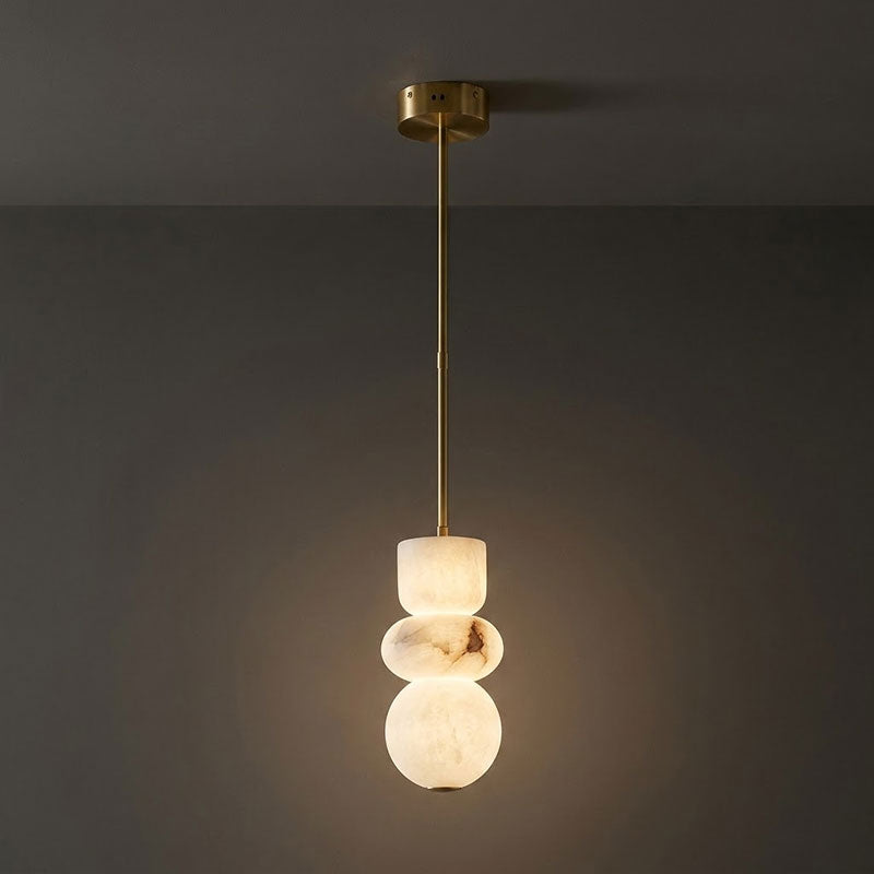 Alabaster Totem Pendant Lamp