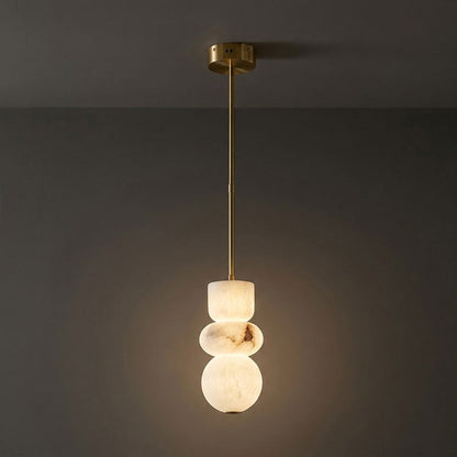 Alabaster Totem Pendant Lamp