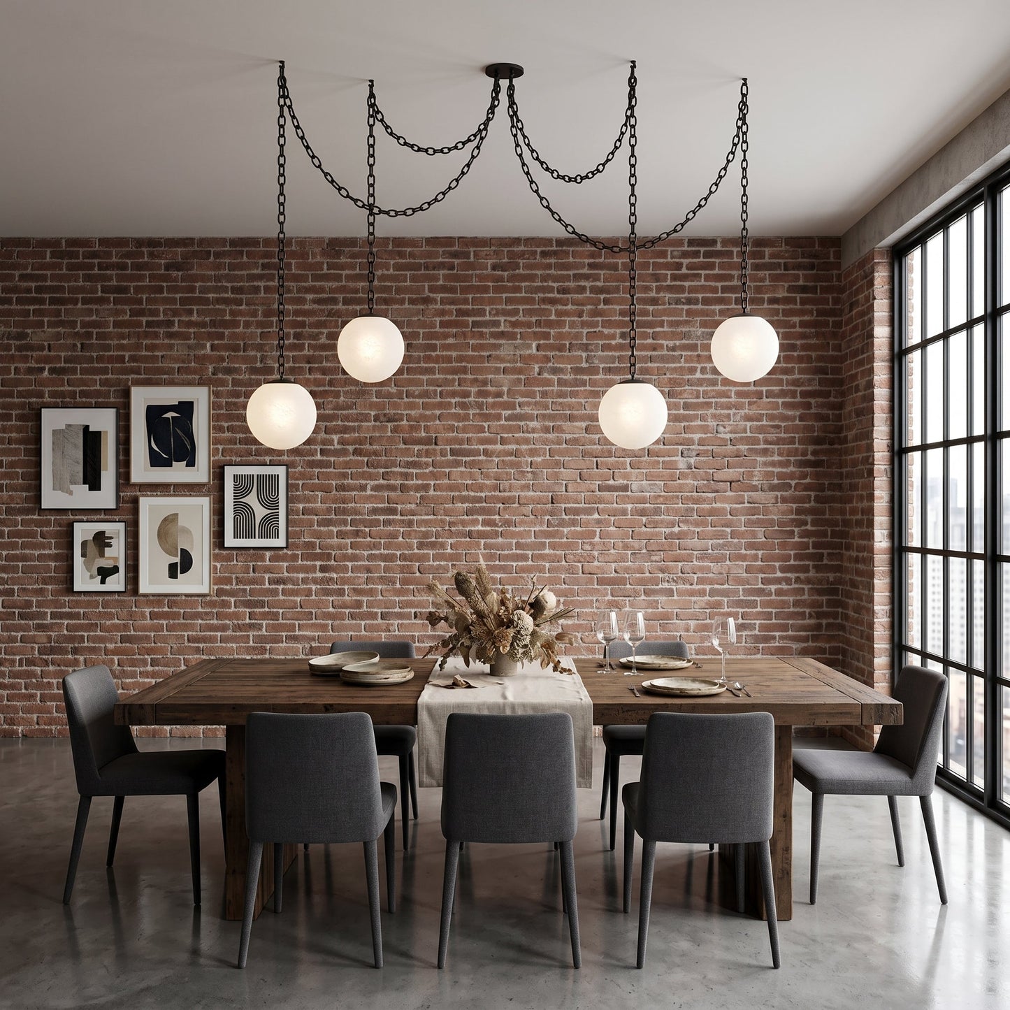 Alabaster Swag Pendant Lamp