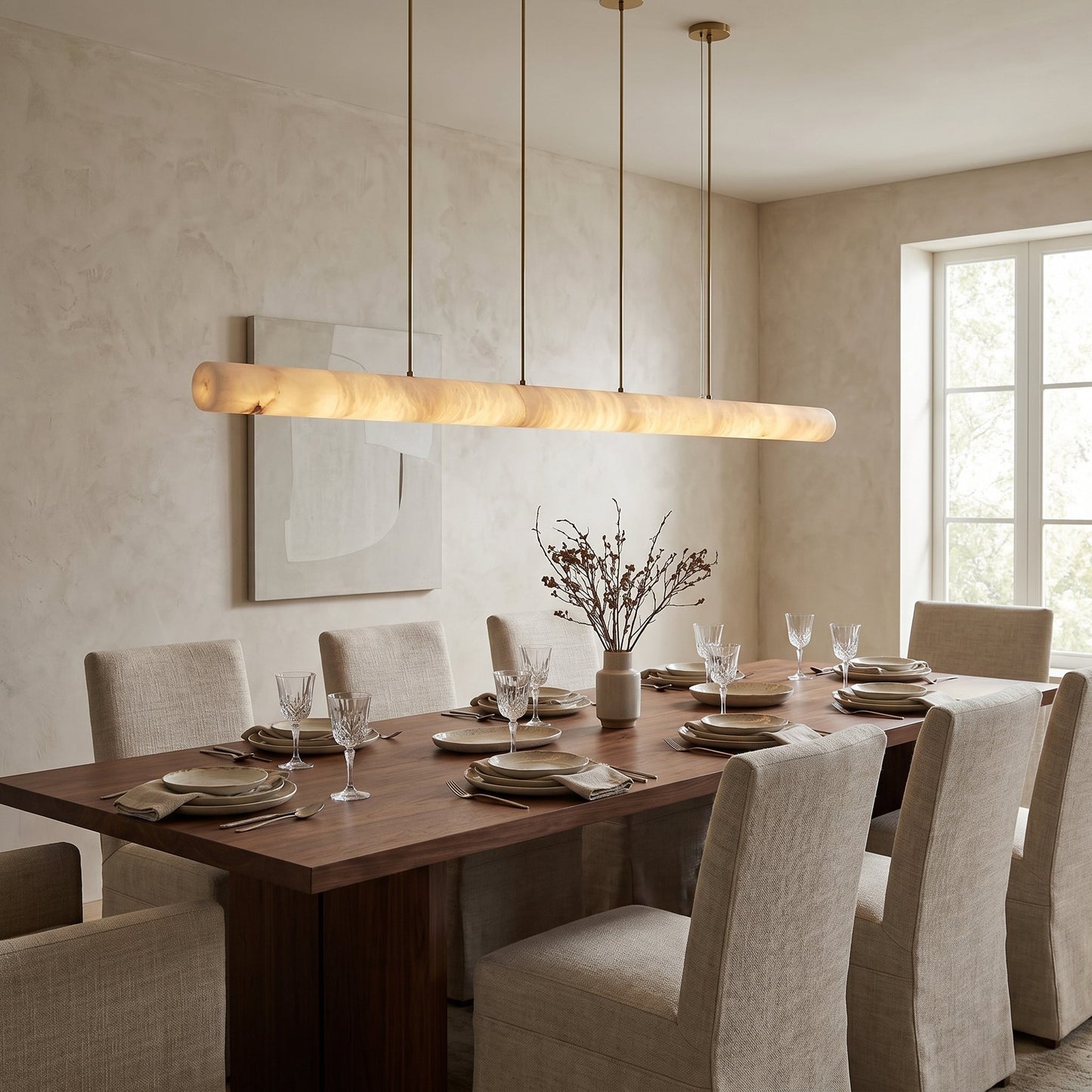 Halima Linear Alabaster Chandelier