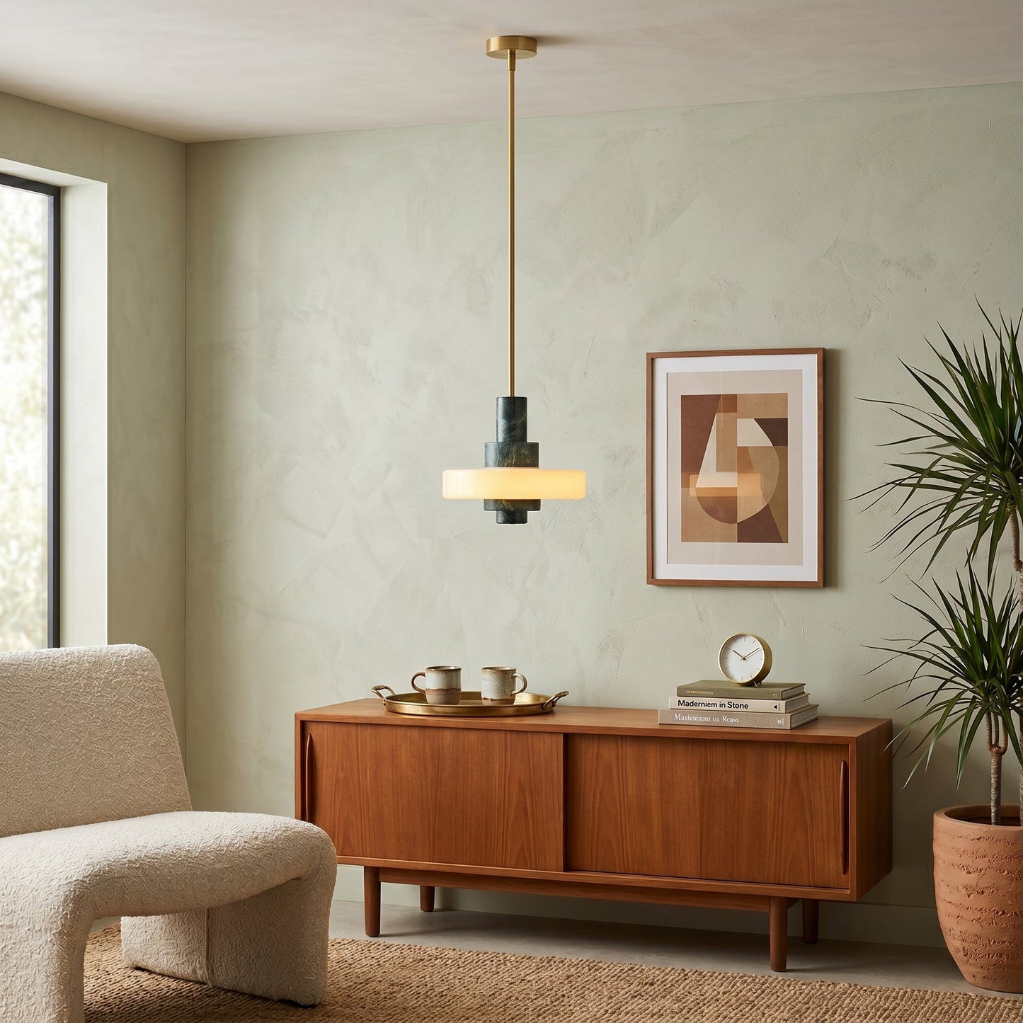 Mercury Green Marble Pendant Lamp