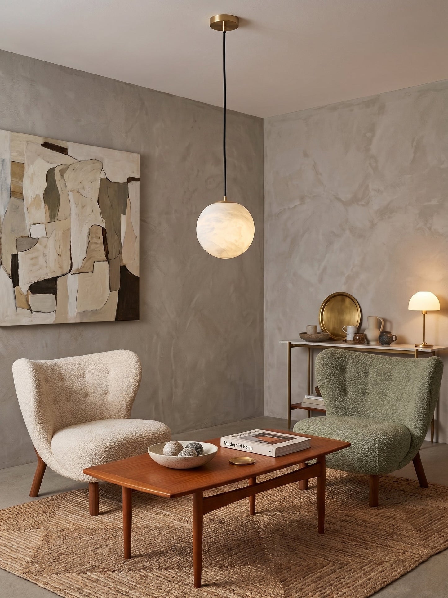 Savina Alabaster Pendant Light
