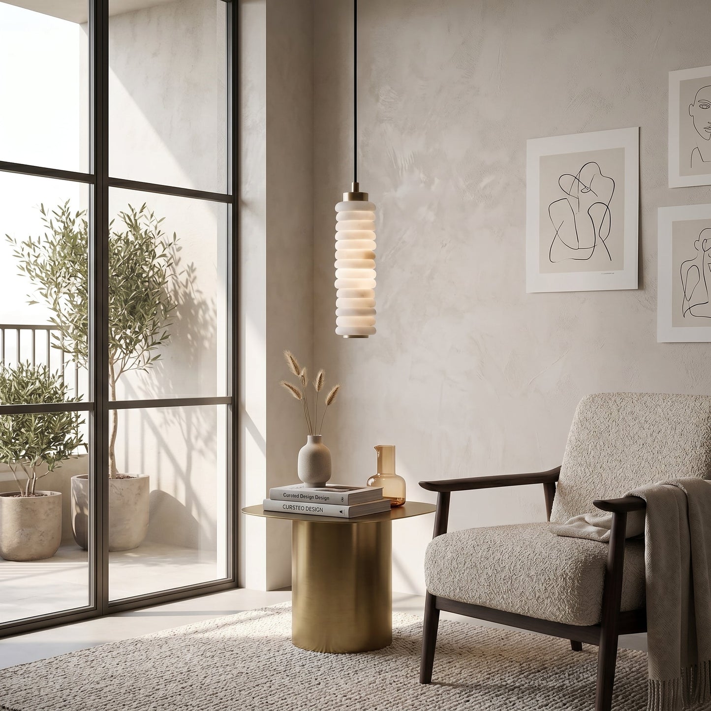 Payson Alabaster Pendant Lamp
