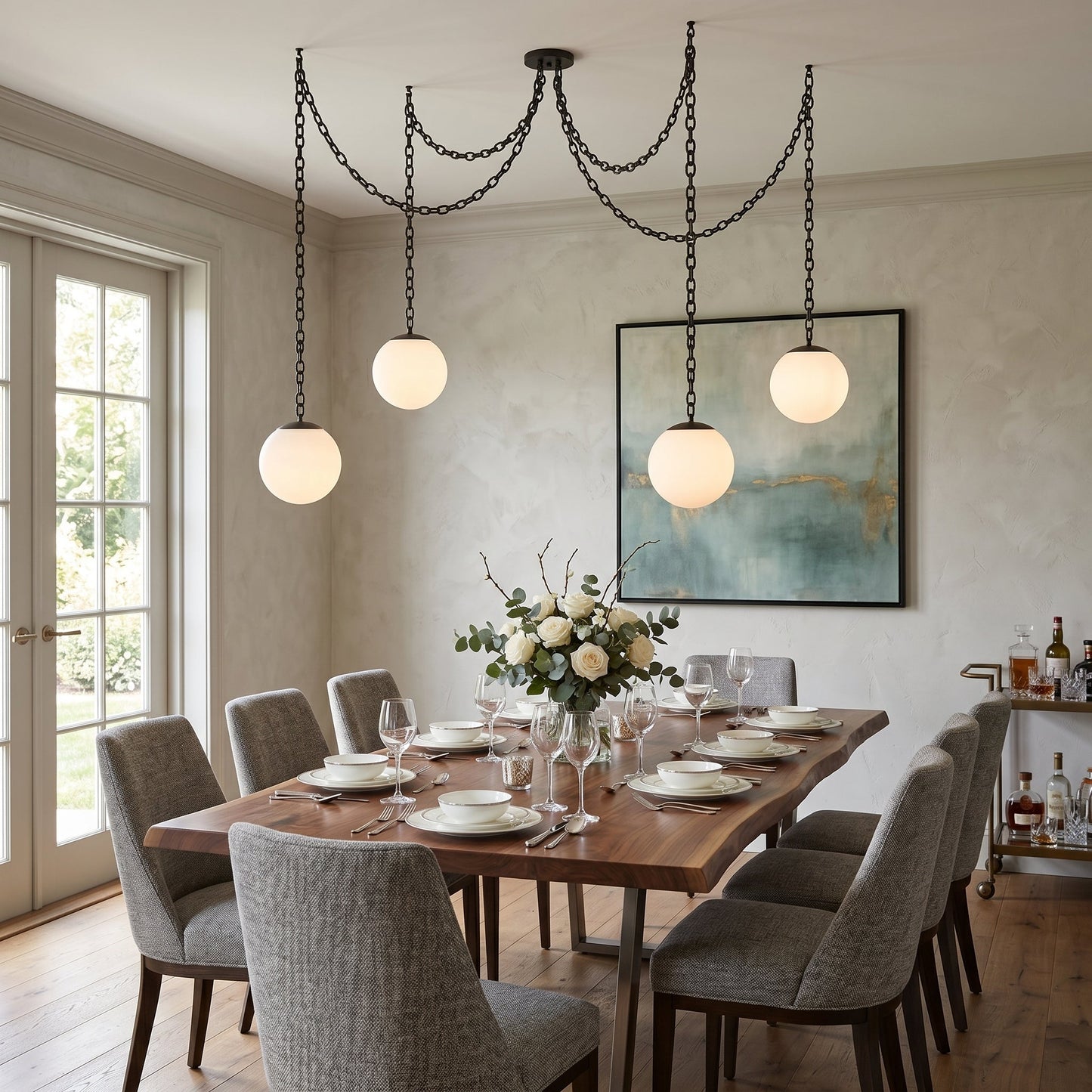 Alabaster Swag Pendant Lamp