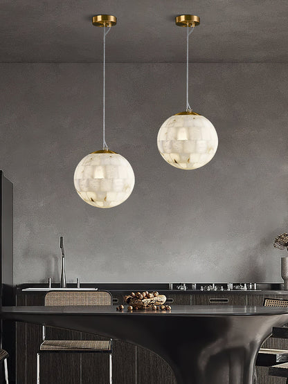 Alabaster Ball Alabaster Pendant Light