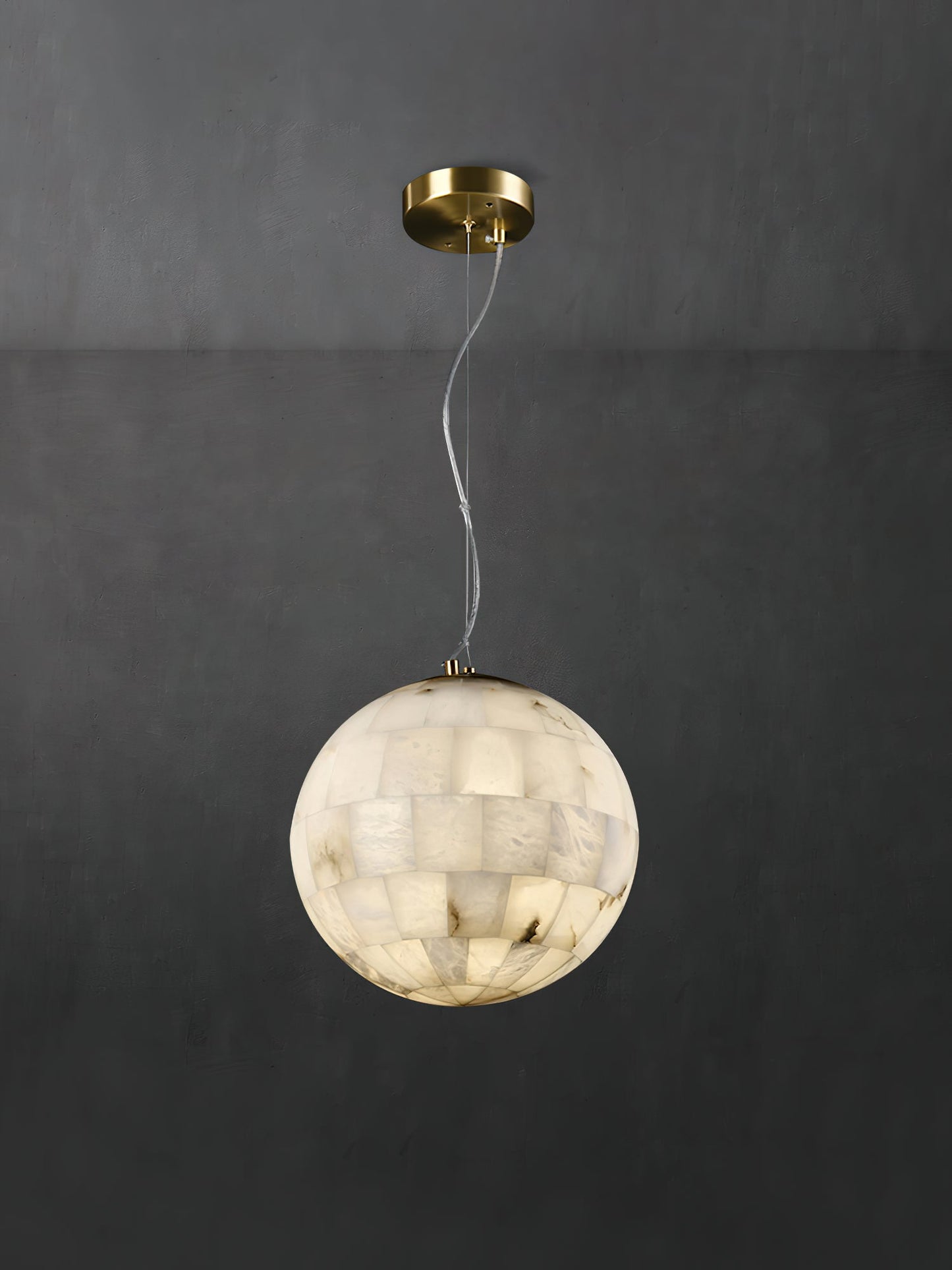 Alabaster Ball Alabaster Pendant Light