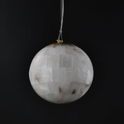 Alabaster Ball Alabaster Pendant Light