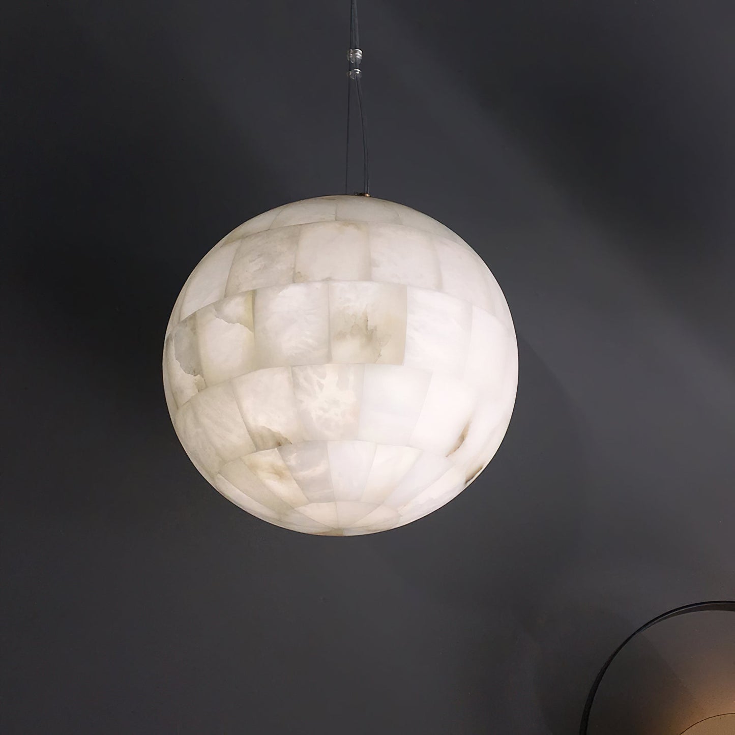 Alabaster Ball Alabaster Pendant Light