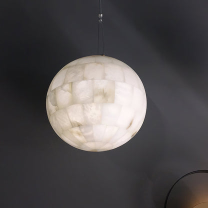 Alabaster Ball Alabaster Pendant Light