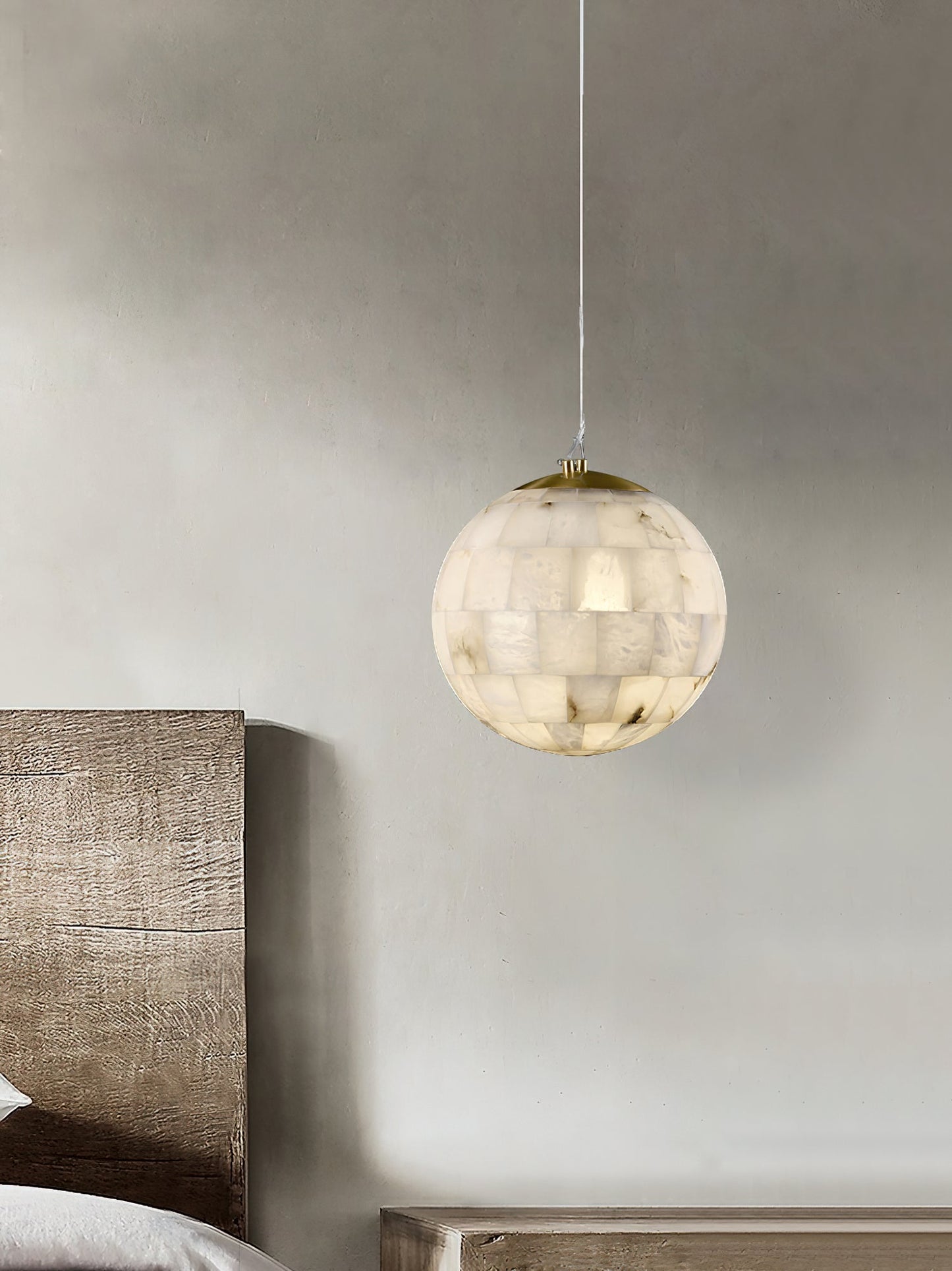 Alabaster Ball Alabaster Pendant Light