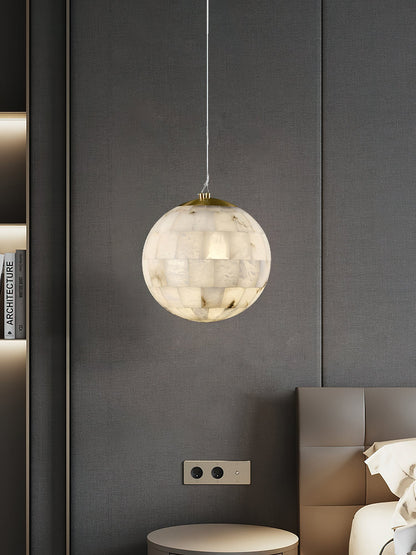 Alabaster Ball Alabaster Pendant Light