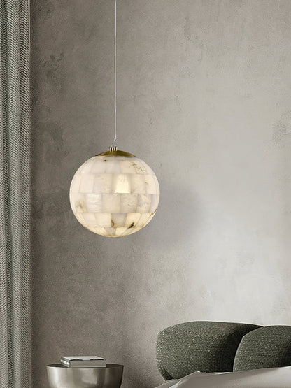 Alabaster Ball Alabaster Pendant Light