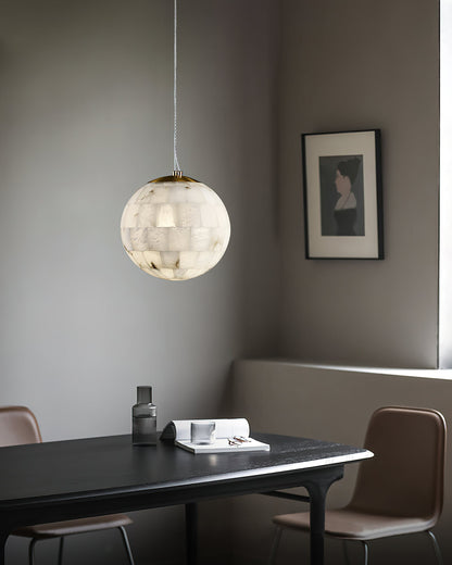 Alabaster Ball Alabaster Pendant Light